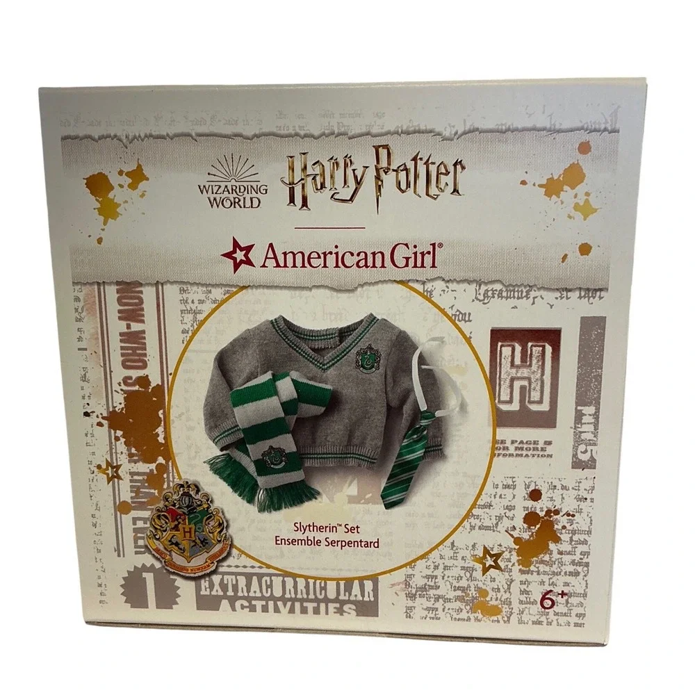 American Girl Harry Potter Slytherin Set Doll Clothes Sweater Scarf Tie HLH33
